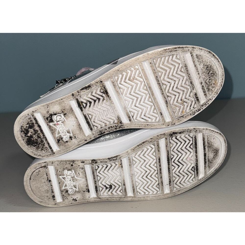Skechers Los Angeles Girls 4 Glitter Sneakers Hi Top Metallic Casual School Bold - Picture 6 of 10